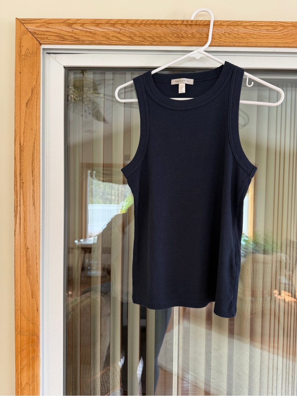 Banana Republic Navy Blue Ribbed Tank Top